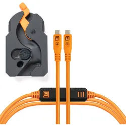 Tether Tools LeverLock mit USB-C Kabel 4,6m 10Gbps orange