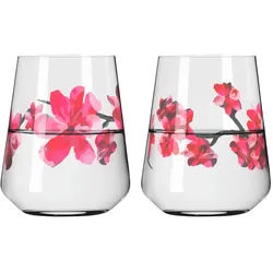 Ritzenhoff Gläserset , Pink, Transparent , Glas , 2-teilig , 500,00 ml , 11.0 cm , Made in Germany, FSC Mix , Gläser, Gläsersets