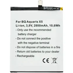 Akku passend für BQ Aquaris X5 Akku 2900 mit 3,8 Volt 2800