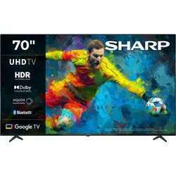 Sharp 4T-C70HLx LED-Fernseher (177 cm/70 Zoll, 4K Ultra HD, Smart-TV, Google TV) schwarz