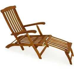 Casaria Sonnenliege Queen Mary Akazie 169 x 95 x 54cm braun