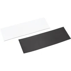 50 Wiederbeschreibbare Magnetetiketten, Magnetstreifen 50 x 150 mm, Ferrit|PET, weiß