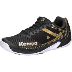 Kempa Herren Handballschuhe WING 2.0 200854010 44.5 - Schwarz/Weiß/Gold - 44.5