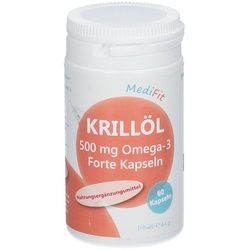 MediFit Krillöl 500 mg Omega-3 Forte Kapseln