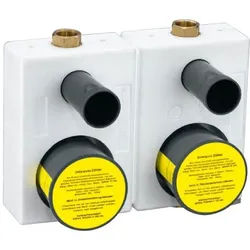 Montageblock-Duo Koax 2" für Wasserzähler mit DVGW - Ventil