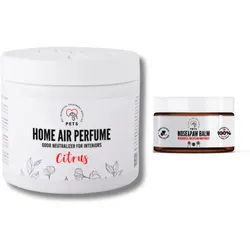 PETS HOME AIR NEUTRALIZER für Innenräume mit Zitrusduft 170g + Balm Nasen- und Pfotenbalsam 75 ml