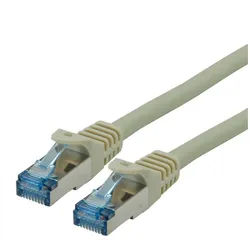ROLINE Patchkabel Cat.6A S/FTP (PiMF) LAN-Kabel, RJ-45 Männlich (Stecker), RJ-45 Männlich (Stecker) (750.0 cm), Component Level, LSOH grau