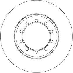 TRW Bremsscheibe df6711 284mm 16mm für FORD