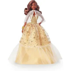 Barbie Anziehpuppe Barbie Signature 2023 Holiday Puppe 35. Edition goldlenes Kleid 6+
