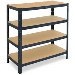 shelfplaza HOME 100x120x60 cm Schwerlastregal in anthrazit mit 4 Böden und 175 kg Traglast pro Boden