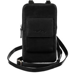 GreenLand Nature Handytasche »Black Nappa« GreenLand Nature schwarz B/H/T: 11 cm x 20 cm x 2 cm