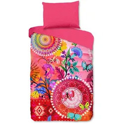 Bettwäsche , Multicolor , Textil , Mandala , 140x200 cm , atmungsaktiv , Heimtextilien, Bettwäsche & Leintücher, Bettwäsche, Satin-Bettwäsche