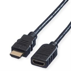 VALUE HDMI High Speed Verlängerungskabel, mit Ethernet, ST-BU, 1 m