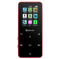 MP-1830R RED - MP4 media player with built-in bluetooth and rechargeable battery - MP3 Spieler 4 GB