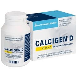 CALCIGEN D Citro 600 mg/400 I.E. Kautabletten 50 St