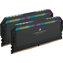 CORSAIR Dominator Platinum RGB schwarz DIMM Kit 64GB, DDR5-6600, CL32-39-39-76, on-die ECC