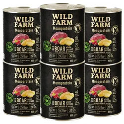 WILD FARM Monoprotein Wild Boar 6x800 g hypoallergenes Hundefutter