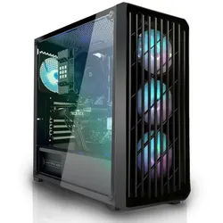 SYSTEMTREFF Intel Core Ultra 5 245KF mit AMD Radeon RX 7600 8GB Gaming-PC (Intel 245KF 245KF, Radeon RX 7600, 32 GB RAM, 1000 GB SSD, Luftkühlung) schwarz