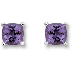 ONE ELEMENT Paar Ohrhänger Amethyst Ohrringe Ohrstecker aus 333 Weißgold, Feine Gestaltung – ein Sinnbild mit ruhiger Eleganz silberfarben