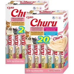 INABA Churu für Katzen - Mix mit Meeresfrüchten 2x(20x14g)