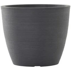 Siena Garden Pflanzentopf , Anthrazit , Kunststoff , rund , 36 cm , Dekoration, Blumen & Blumentöpfe, Übertöpfe