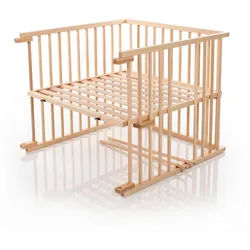 Babybay Gitterbett , Naturfarben, Buchefarben , Holz , Buche , 94x79x95 cm , Schlafen, Babytextil-Kollektionen
