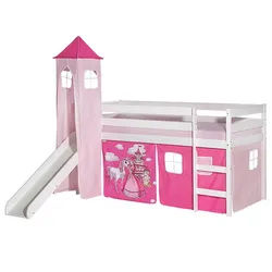 Idimex Hochbett MIT Rutsche Benny 90X200 Cm , Weiß , Holz , Kiefer , Mode , 96x112x206 cm , Kinder- & Jugendzimmer, Kindermöbel, Kinderbetten, Hochbetten
