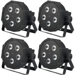 Showlite FLP-5x9W Flatline Panel LED Scheinwerfer RGB 4x Set