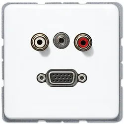 Jung Mutimedia-Einsatz Cinch Audio / Miniklinke 3,5 mm / VGA (alpinweiß)