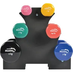 MAMBO Hanteln Vinyl 0,5 Kg bis 5 Kg 3 kg - blau 1 Paar