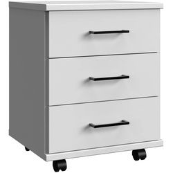 Rollcontainer »Home Desk«, mit 3 Schubladen, 46cm breit, 58cm hoch, Weiß, 96717834-0 B/H/T: 46 cm x 58 cm x 40 cm