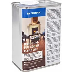 Dr. Schutz® Premium Pflegeöl, Tiefenwirksames Holzpflegeöl auf Basis von Pflanzenölen und Carnaubawachs, 1000 ml - Flasche