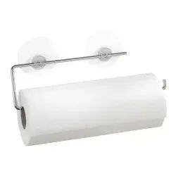 WENKO Static-Loc® Küchenrollenhalter Chrom,, Praktische und griffbereite Aufbewahrung von Küchenrollen, 1 Stück