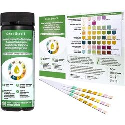100 One+Step Urinteststreifen für 8 Indikatoren - Gesundheitstest inkl. Referenzfarbkarte Teststreifen St