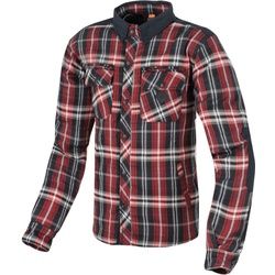 Merlin Hendrix Motorrad Hemd, weiss-rot-blau, Größe XL für Männer