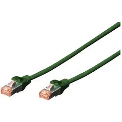 Digitus Digitus DK-1644-100/G RJ45 Patchkabel CAT 6 S/FTP 10.00 m Grün Halogen Netzkabel, (1000.00 cm) grün