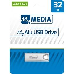 Mymedia USB 3.2 Stick 32GB, Typ-A, My Alu, silber Retail-Blister