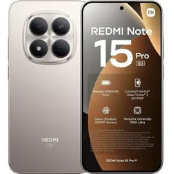 Xiaomi Redmi Note 15 Pro 5G 256 GB / 8 GB - Smartphone - titanium Smartphone (6,83 Zoll, 256 GB Speicherplatz) braun