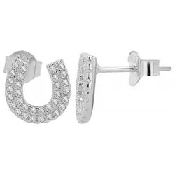 Adelia ́s Paar Ohrhänger Damen Ohrstecker aus 925 Sterling Silber und Zirkonia silberfarben