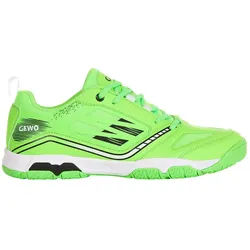 Gewo Tischtennis Schuh Flex Force Pro, Indoor Hallenschuh, lime-schwarz Trainingsschuh Tischtennis Schuhe Herren Damen grün|schwarz 46
