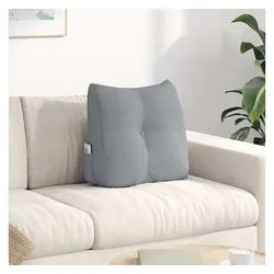 vidaXL Rückenkissen, Rücken Kissen Hellgrau 45 x 24 x 50 cm Stoff grau