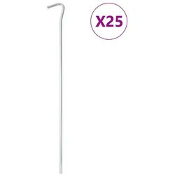 vidaXL Zelthering, Zeltheringe 25 Stk. 30 cm Ø7 mm Verzinkter Stahl