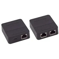 Netzwerk-Switch, 1x2 RJ45, Store-and-Forward, ABS, USB-C, 5V, schwarz - Auswahl: 100Mbit/s