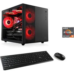 CSL PC "Cube V24189", schwarz, Microsoft Windows 11 Home (64 Bit), 32 GB RAM 1.000 GB SSD, Desktop-PCs, PC