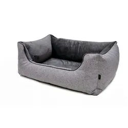 Ollesch Tierbett Lebon Hundebett Louis PLUS - Silver Größe: 120 x 90 cm silberfarben 90 cm x 120 cm