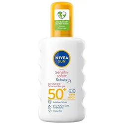 Nivea Sonnenschutzspray Sonnenschutz Sensitive Sofort-Schutz Sonnenspray LSF 50+, 1-tlg.