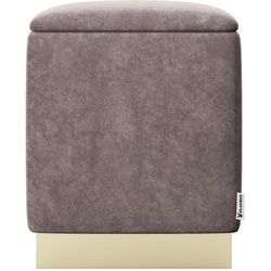 Playboy Hocker , Roségold , Textil , quadratisch , 37x44x37 cm , Stauraum , Wohnzimmer, Sessel, Hocker, Sitzhocker