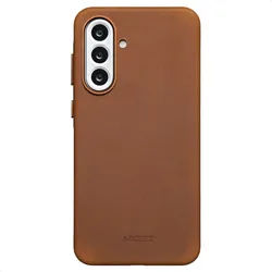 Samsung Galaxy A56 (5G) Hülle MagSafe - Echtleder - Accezz Hard Case/Backcover - Handyhülle Cognac