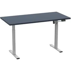 Mid.you Schreibtisch , Anthrazit, Silberfarben , Metall, Holzwerkstoff , rechteckig , 80x71x140 cm , höhenverstellbar , Büromöbel, Schreibtische, Höhenverstellbare Schreibtische