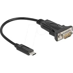 DELOCK 64125 - Adapter Kabel USB C auf RS232, 0,25 m